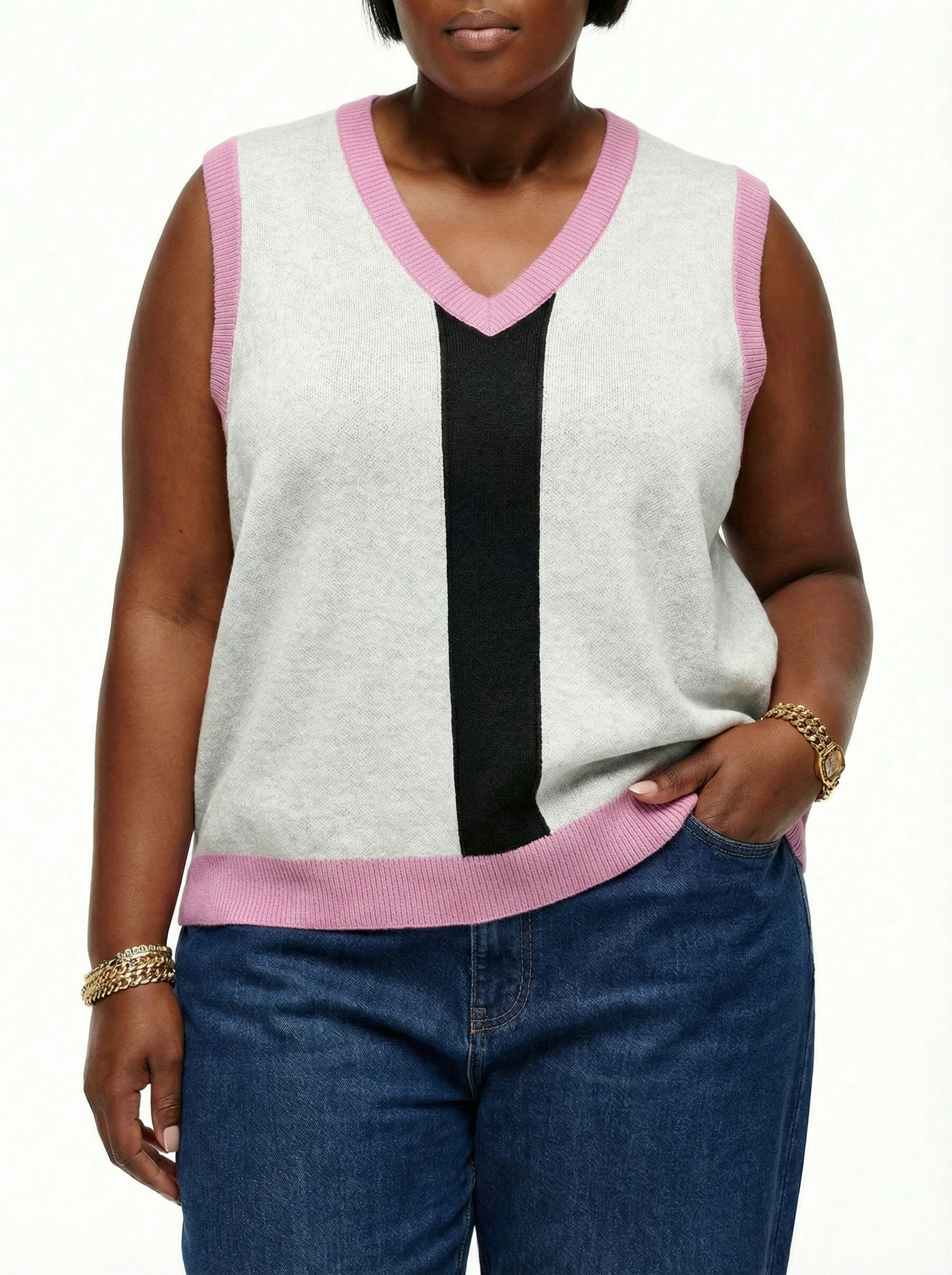 HOLY Knit V-neck vest