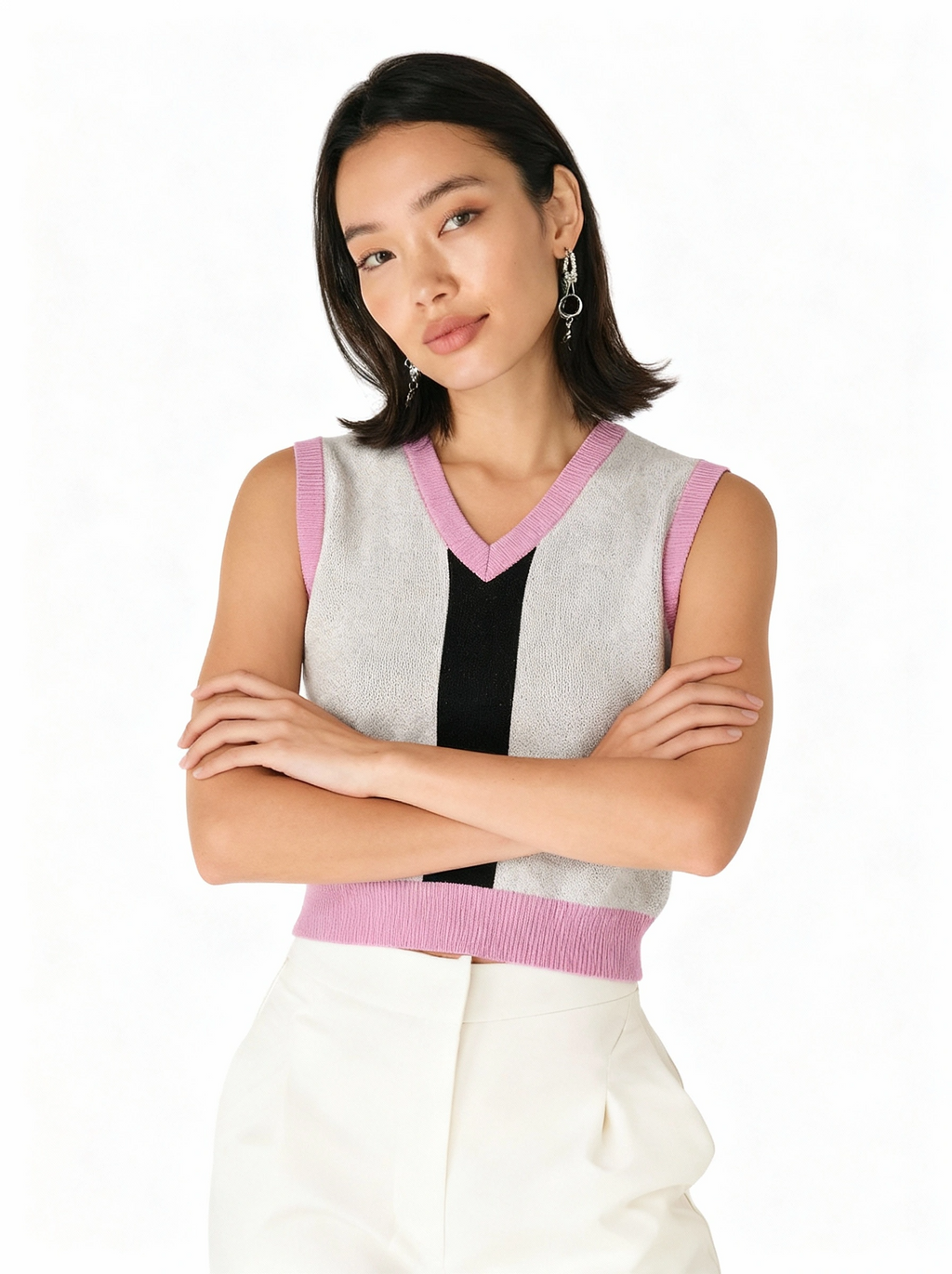 HOLY Knit V-neck vest