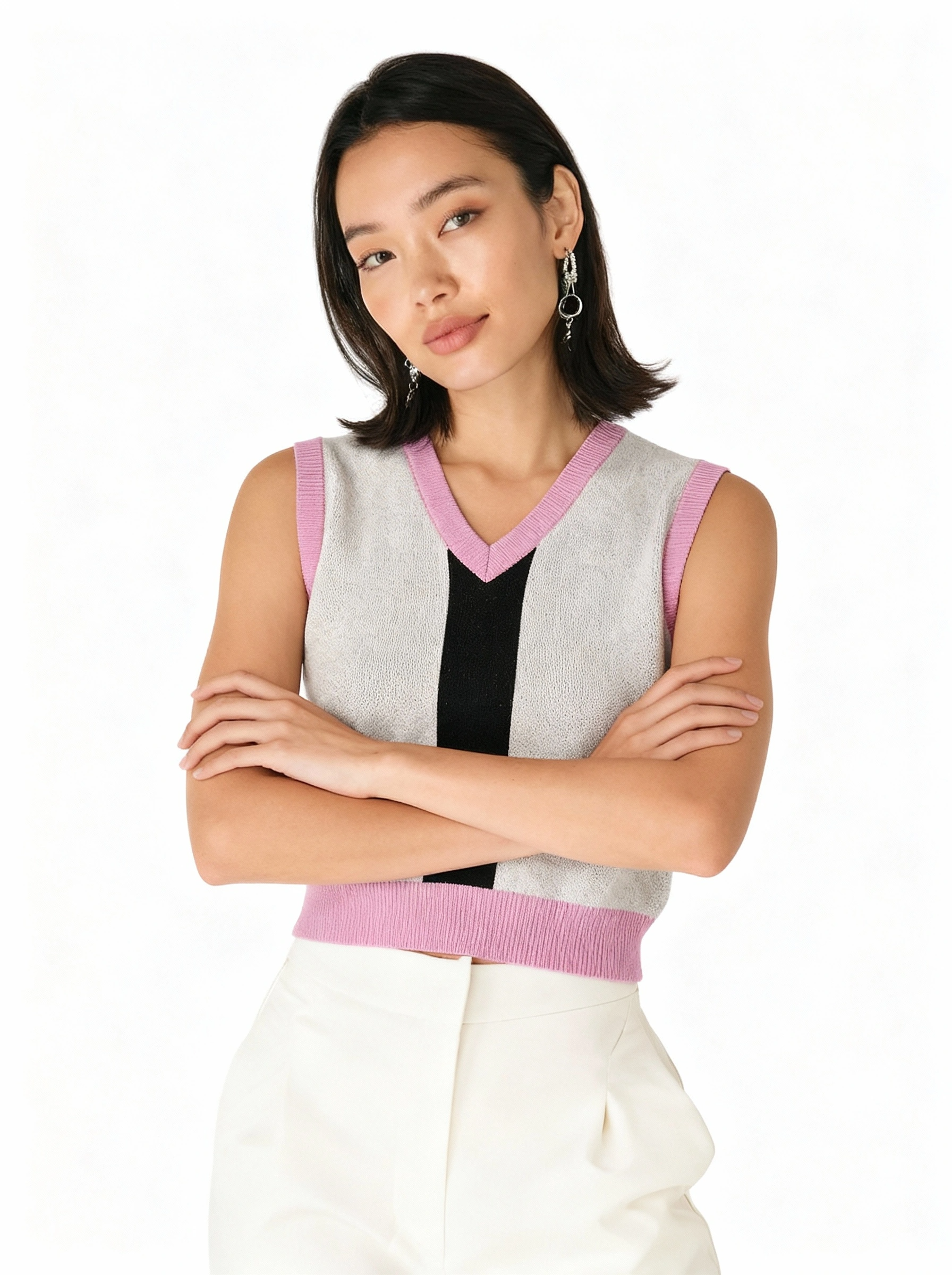 HOLY Knit V-neck vest