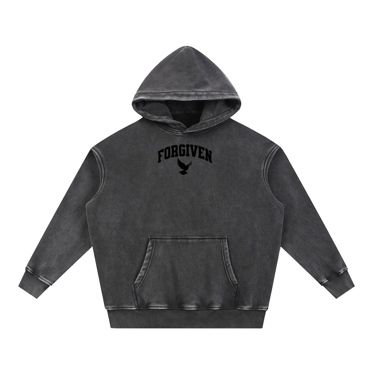 FORGIVEN Snow Wash Fleece Oversize Hoodie