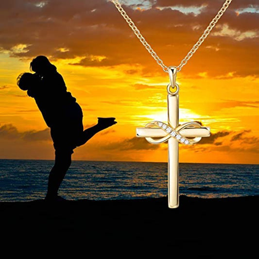 Eternal Love Infinity Cross Necklace