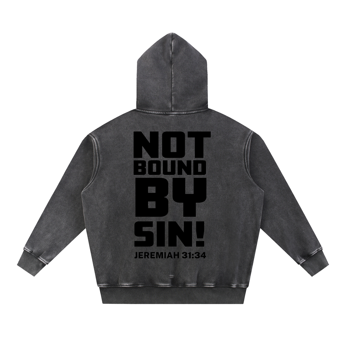 FORGIVEN Snow Wash Fleece Oversize Hoodie