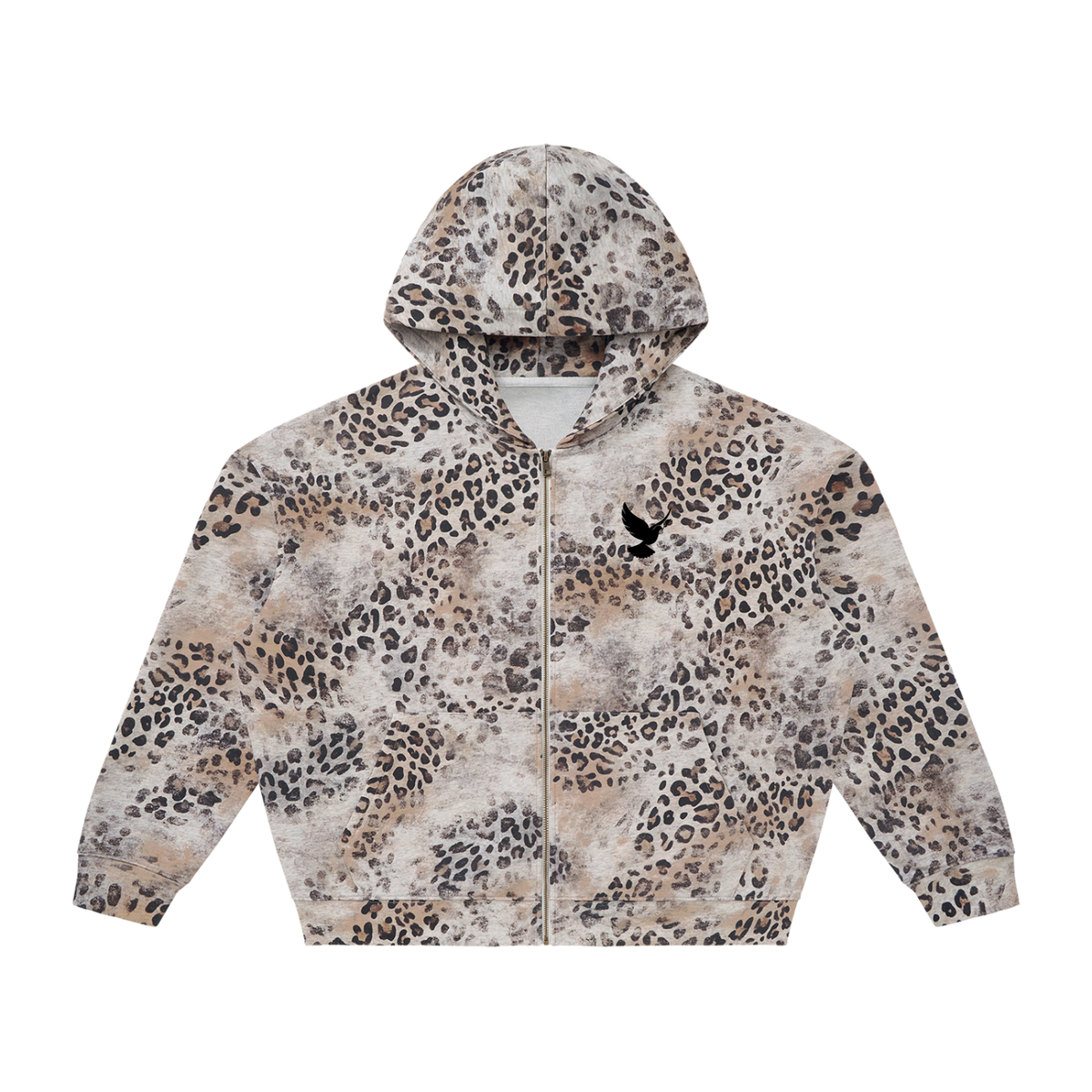 FORGIVEN Leopard Full Zip Hoodie