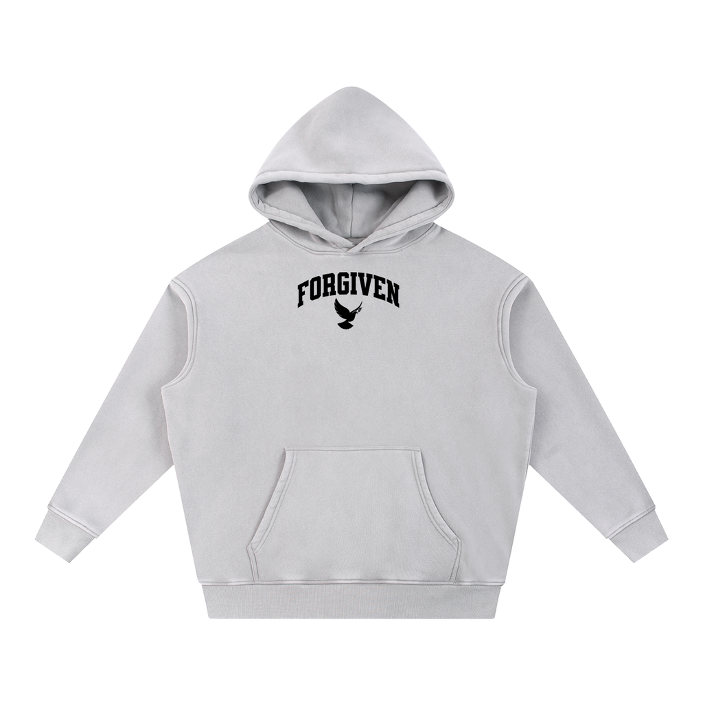 FORGIVEN Snow Wash Fleece Oversize Hoodie