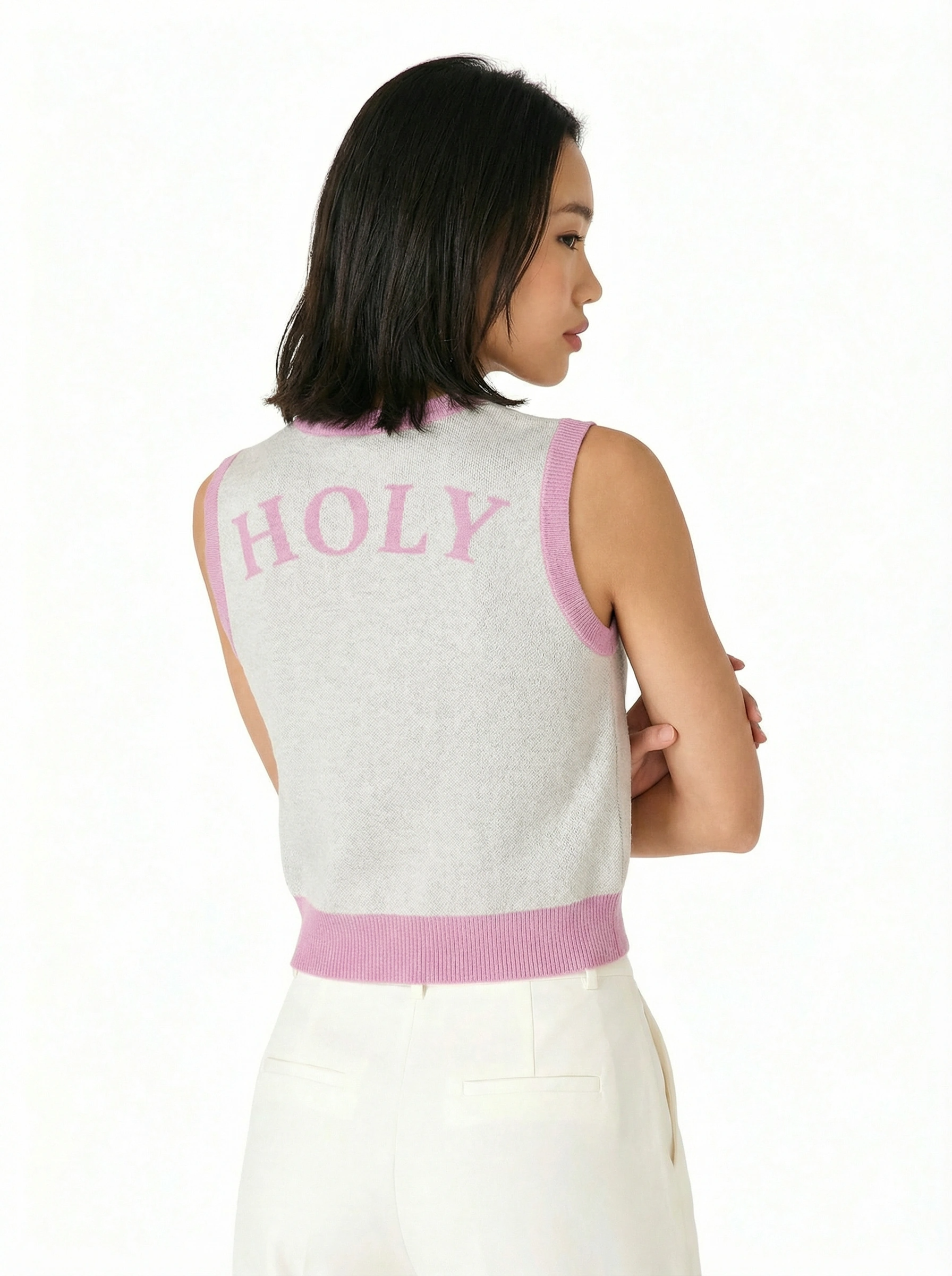 HOLY Knit V-neck vest