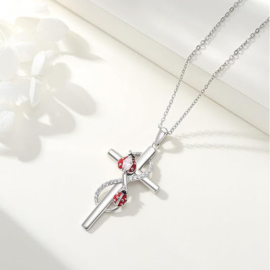 Amara Electroplated Cross Necklace