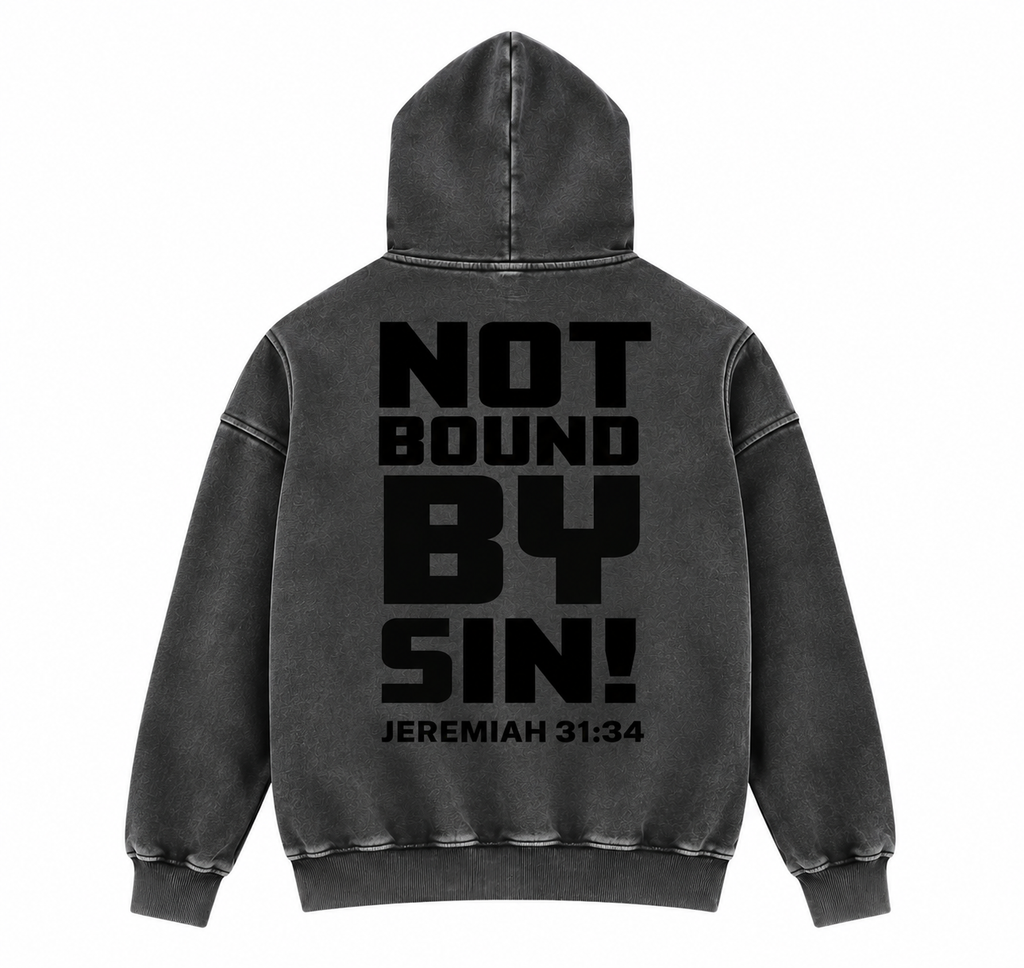 FORGIVEN Snow Wash Fleece Oversize Hoodie